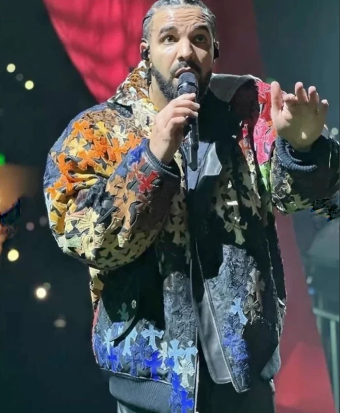 Drake Chrome Hearts Multicolor Leather Jacket