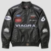 Drake Viagra Racing Black Leather Jacket