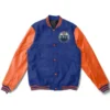 Edmonton Oilers Blue Orange Varsity Jacket