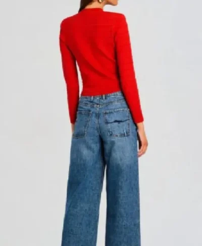 Emily In Paris Ashley Park Red Knitted Jacket