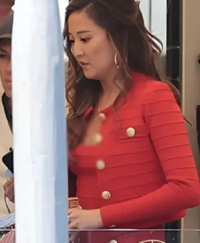Emily In Paris Ashley Park Red Knitted Jacket