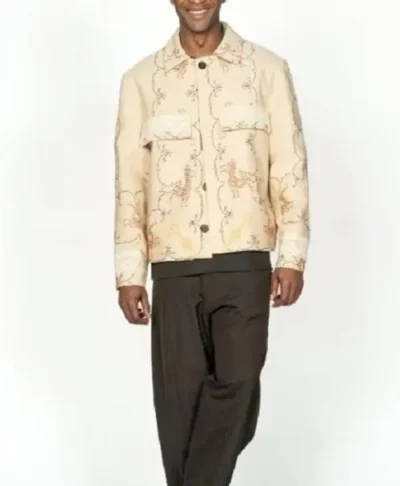 Emily in Paris S05 Samuel Arnold Beige Embroidered Jacket
