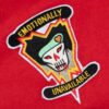 Emotionally Unavailable Red Patches Varsity Jacket