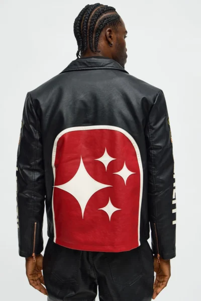 Free Your Mind Faux Leather Racing Jacket