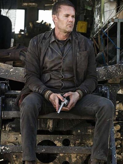 Fear the Walking Dead Garret Dillahunt Brown Leather Vest