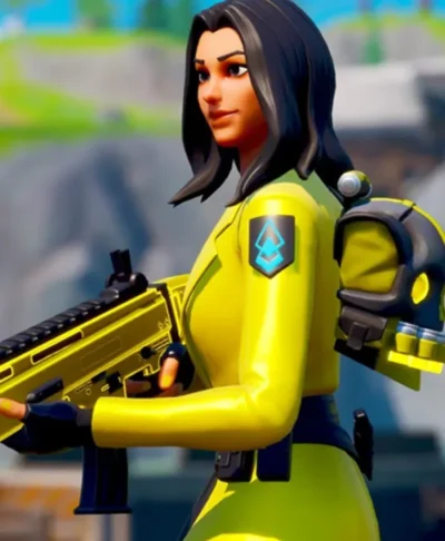 Fortnite Yellow Leather Blazer Jacket