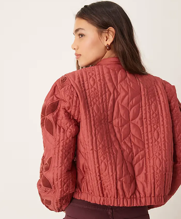 Free People Quinn Quilted Patchwork Jacket