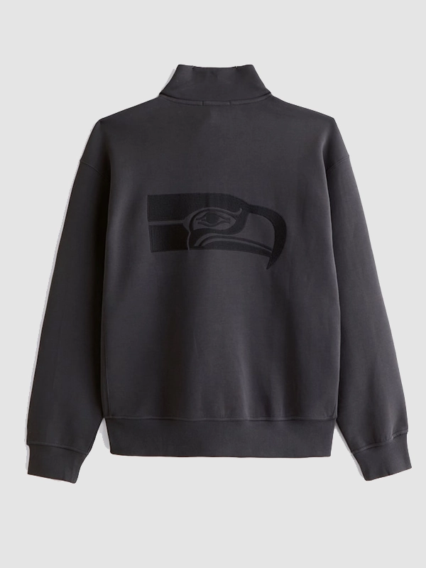 Seattle Seahawks Abercrombie & Fitch Half-Zip Sweatshirt - Image 2