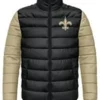 Hallie Heller New Orleans Saints Black Puffer Jacket