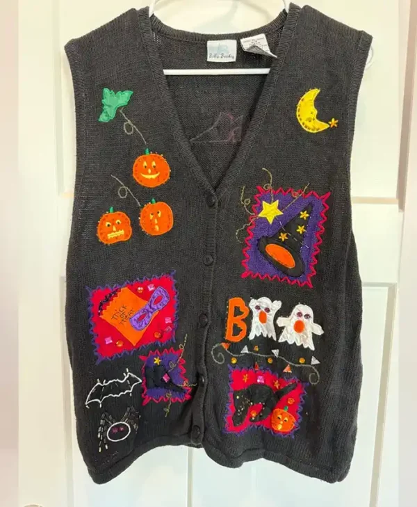 Halloween Vintage Embroidered Vest