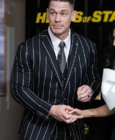 Head Of State John Cena Screening Striped Blazer