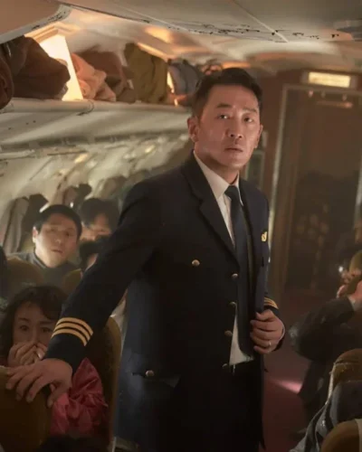 Hijack 1971 Ha Jung-woo Blue Pilot Coat