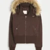 Hollister Peyton Brown Twill Jacket
