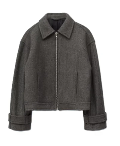Honest Renovations S04 Jessica Alba Grey Wool Jacket