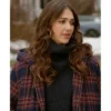 Honest Renovations S04 Jessica Alba Plaid Hooded Jacket