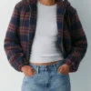 Honest Renovations S04 Jessica Alba Plaid Hooded Jacket