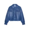 Honest Renovations S04 Lizzie Mathis Blue Leather Jacket