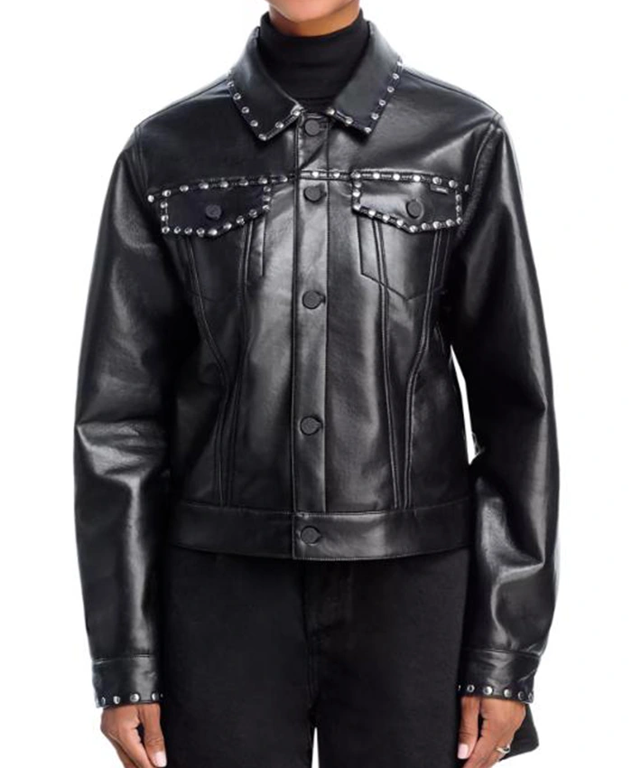 Honest Renovations S04 Lizzie Mathis Studded Leather Jacket