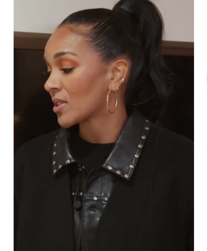 Honest Renovations S04 Lizzie Mathis Studded Leather Jacket