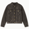 House Of Rrrors Washed Black Denim Trucker Jacket