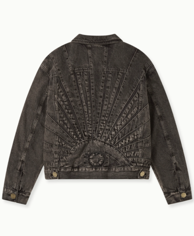 House Of Rrrors Washed Black Denim Trucker Jacket