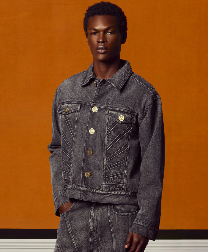 House Of Rrrors Washed Black Denim Trucker Jacket