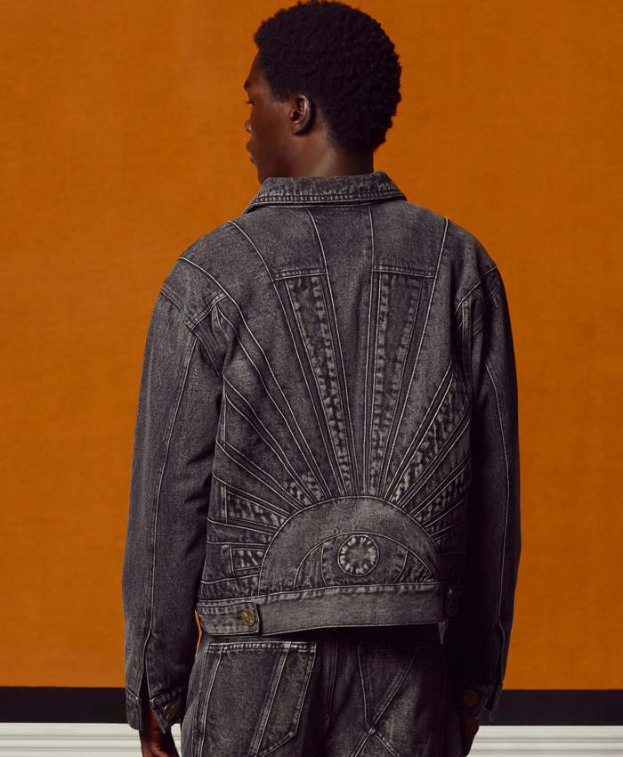 House Of Rrrors Washed Black Denim Trucker Jacket