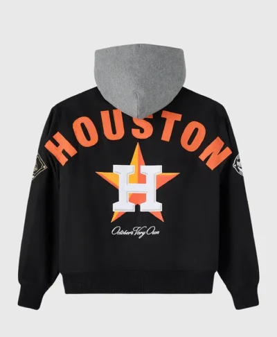 Houston Astros Black Insulated Twill Bomber Jacket