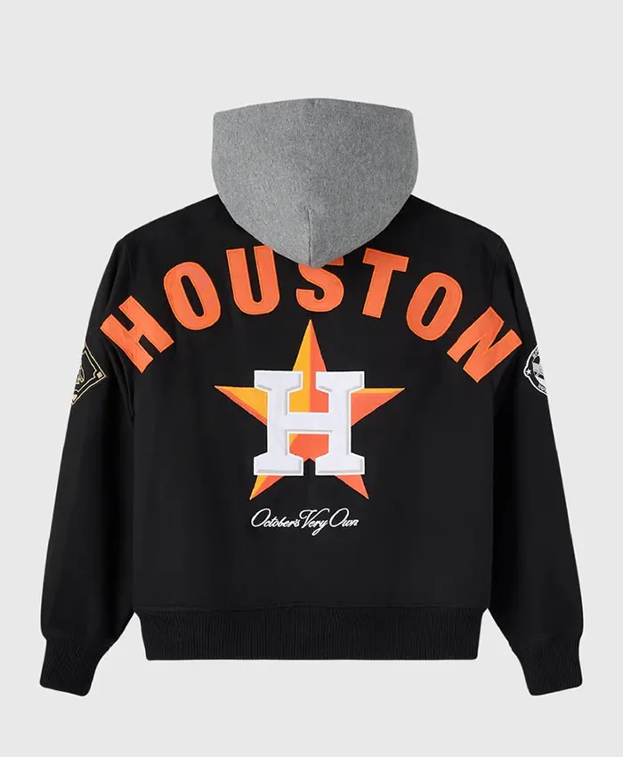 Houston Astros Black Insulated Twill Bomber Jacket