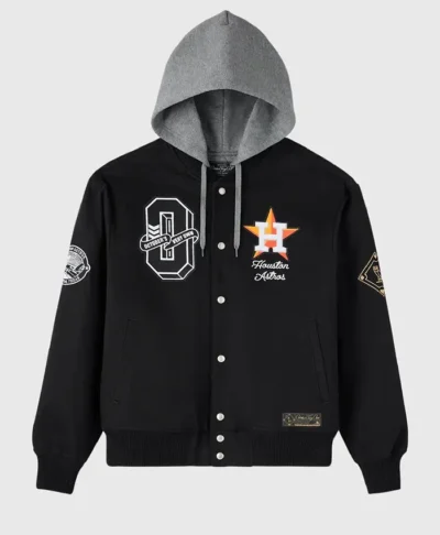 Houston Astros Black Insulated Twill Bomber Jacket