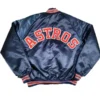 Houston Astros Vintage Navy Blue Satin Varsity Jacket