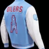 Houston Oilers Classic Blue Wool Varsity Jacket