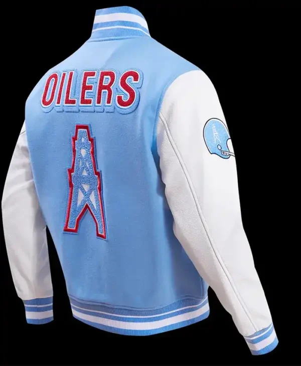 Houston Oilers Classic Blue Wool Varsity Jacket