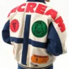 Icecream Checkout White And Blue Varsity Jacket For sale