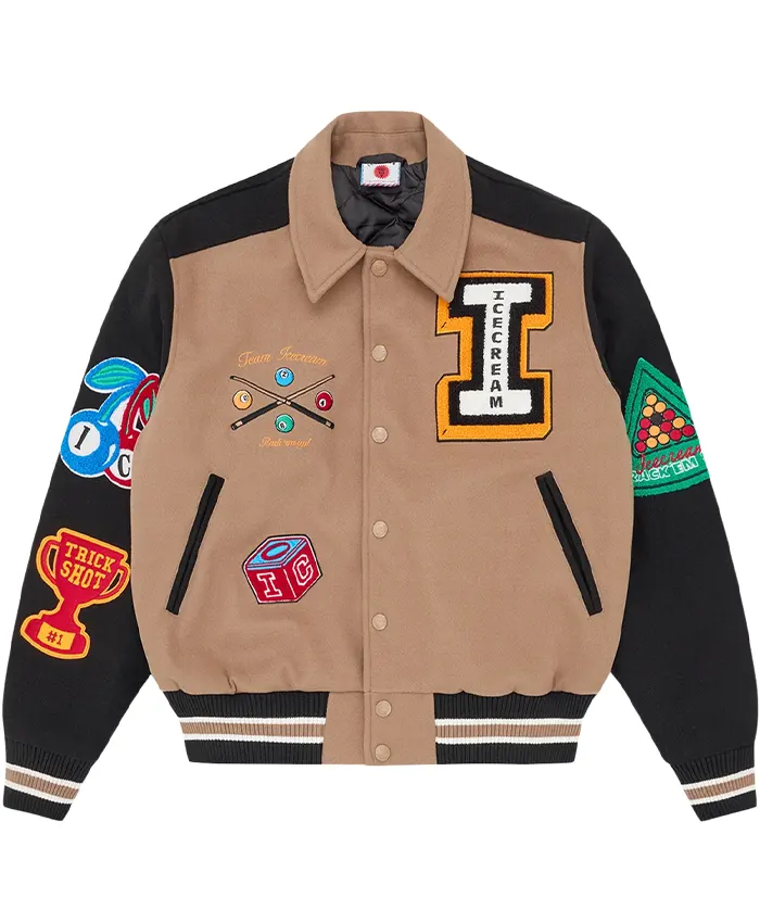 Icecream Trick Shot Collared Varsity Jacket