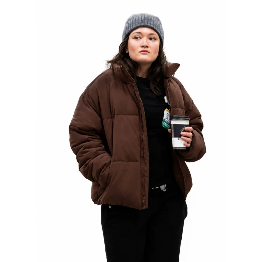 Isa-Briones-The-Pitt-S03-Brown-Puffer-Jacket.webp