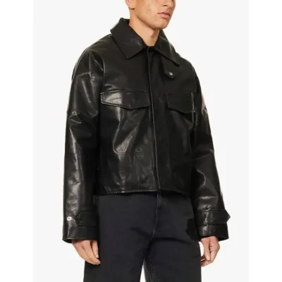 Jalen Williams Black Leather Jacket