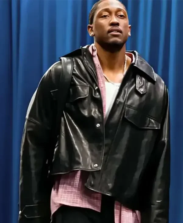 Jalen Williams Black Leather Jacket