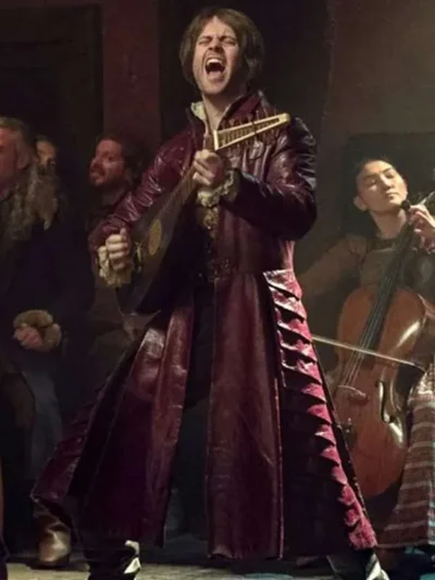 Jaskier The Witcher Season 3 Maroon Coat