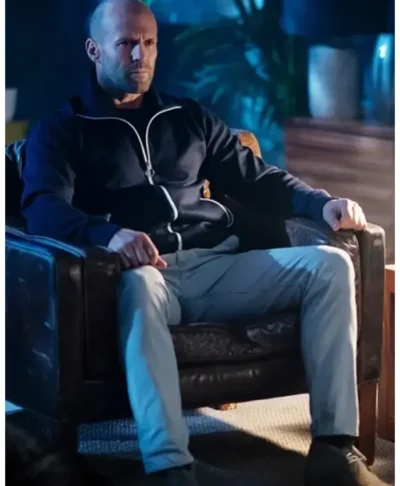 Jason Statham Wrath of Man Navy Blue Bomber Jacket