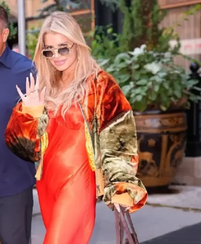 Jessica Simpson JFK Airport 2025 Jacket