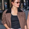 Joey King NYC 2026 Brown Jacket