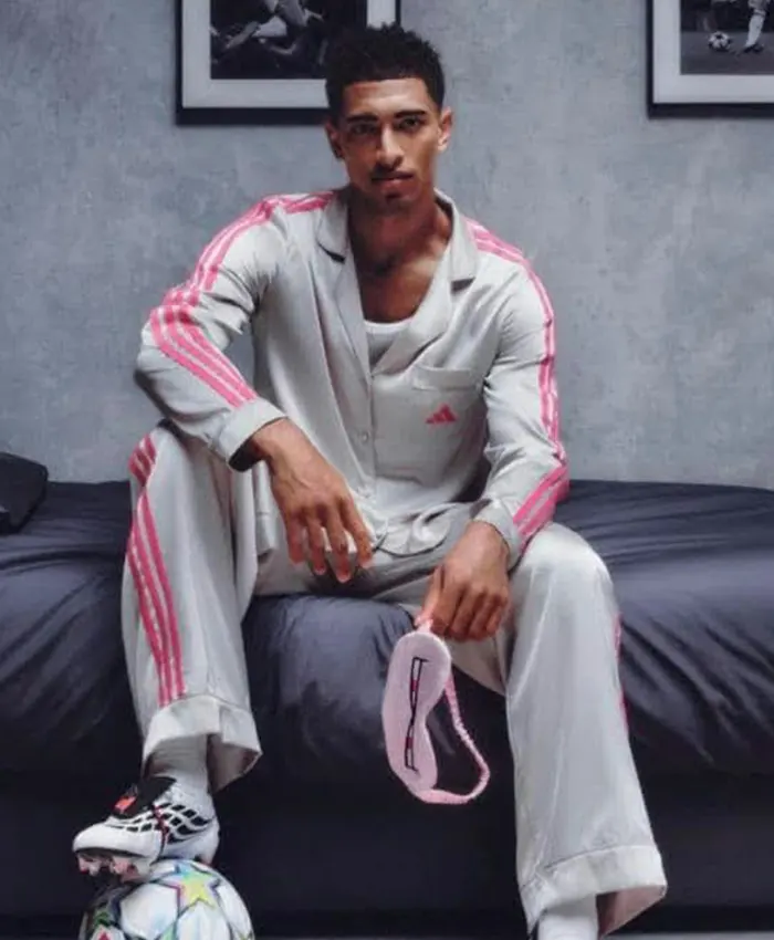 Jude Bellingham Predator Adidas Gray Silk Pajamas Suit