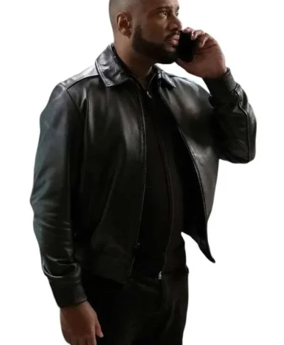 Jules Beauty in Black Leather Jacket
