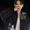 Jungkook Arirang Black Bomber Jacket