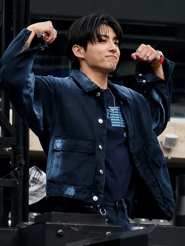 Jungkook Arirang Denim Blue Jacket - Image 2