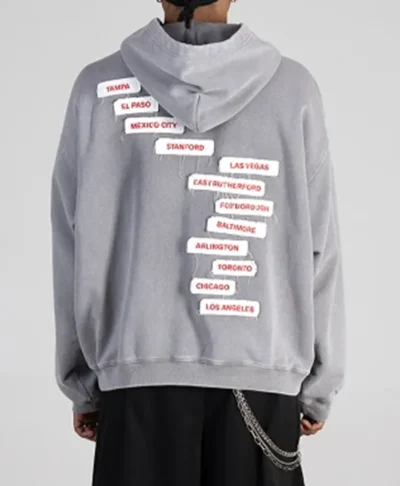 Jungkook BTS World Tour ARIRANG Baltimore Grey Hoodie