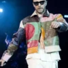 Justin Timberlake Multicolor Color Block Leather Jacket