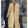 Keira Knightley Black Doves Season 2 Brown Coat