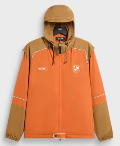 Kith for BMW 2026 Orange Zip Windbreaker Jacket